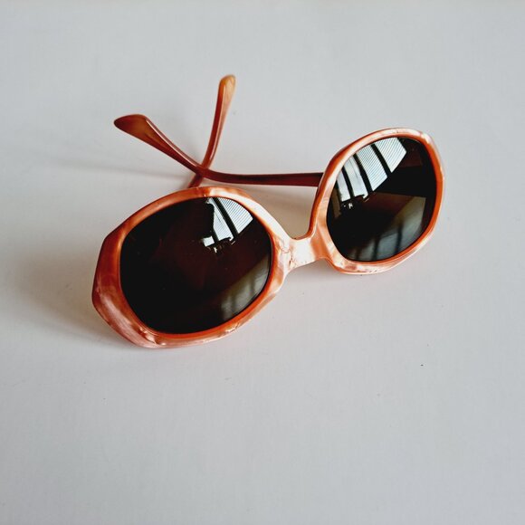 Women's L. Evrard Orange Frame Sunglasses France TWE - Picture 8 of 13